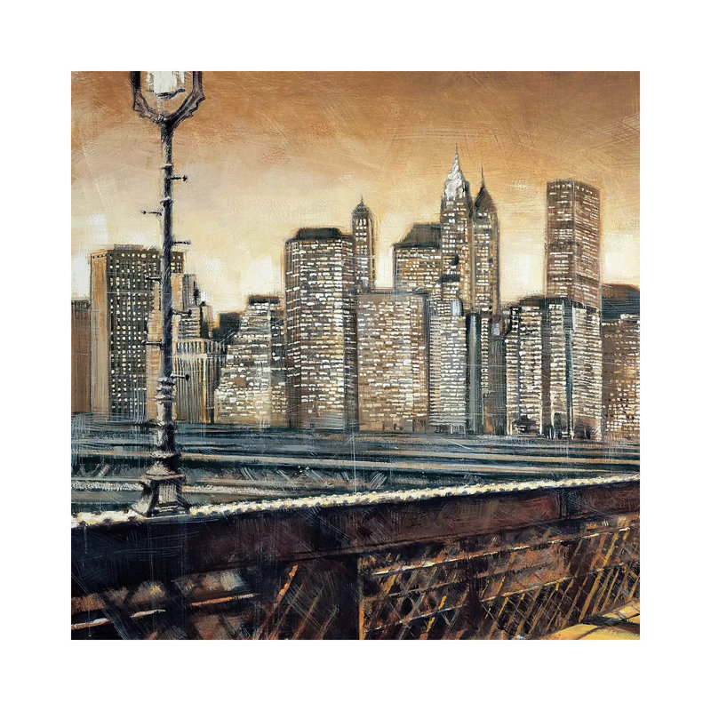 Manhattan Sunset I by Matthew Daniels - Wrapped Canvas Gallery-Wrapped Canvas Giclée, 30.48 cm H x 30.48 cm W