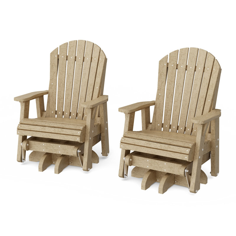 Ensemble de 2 chaises pivotantes Heritage Adirondack, Weathered Wood