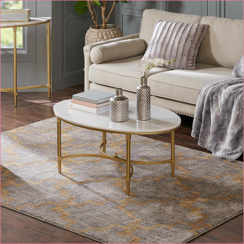 Table basse 54 po en bois brossé brossé - multifonctionnel pour le salon, grain naturel