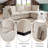 Eugenija 99"W Down Filled Modular Sectional-940000348