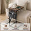 Table d'appoint en forme de C avec station de recharge, table de chevet pour canapé - Organisateur suspendu, petite table d'appoint mince pour salon et coin lecture-1127275060