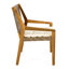 Ensemble repas d'extérieur - Table Stamford en bois d'acacia de qualité supérieure et chaises en osier avec coussin crème pour une expérience culinaire confortable, convient aux grands rassemblements (1 table + 4 chaises)