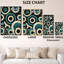 «Black Circles in Motion II - Op Art», toile décorative encadrée-132482442-132482445