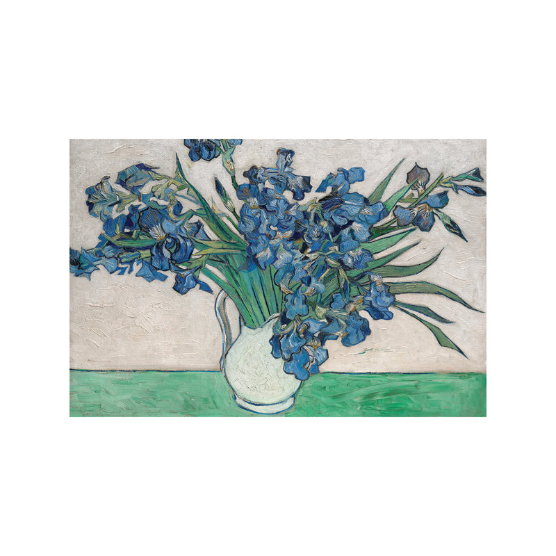 Irises, 1890 by Vincent Van Gogh - Painting on Canvas, No Frame, 101.6 cm H x 66.04 cm W x 3.175 cm D