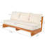Paresseux d'extérieur 3 places en acacia beige-1215292607