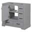 Armoire de salle de bain avec tablette réglable et six tiroirs-577715759