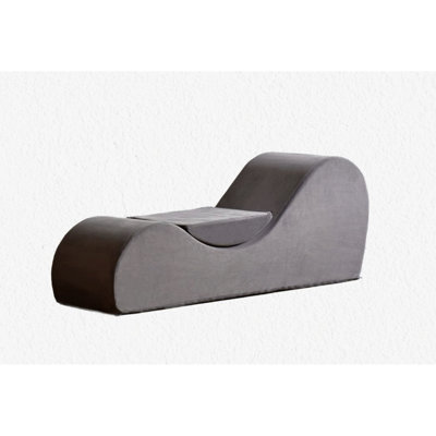 Chaise longue Solace en gris - ergonomique, mousse haute pour la détente, housse lavable à la machine, chaise ergonomique ergonomique, relaxation centrale, économie