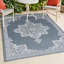Tapis d'intérieur / extérieur bleu / crème Graysin-140844585