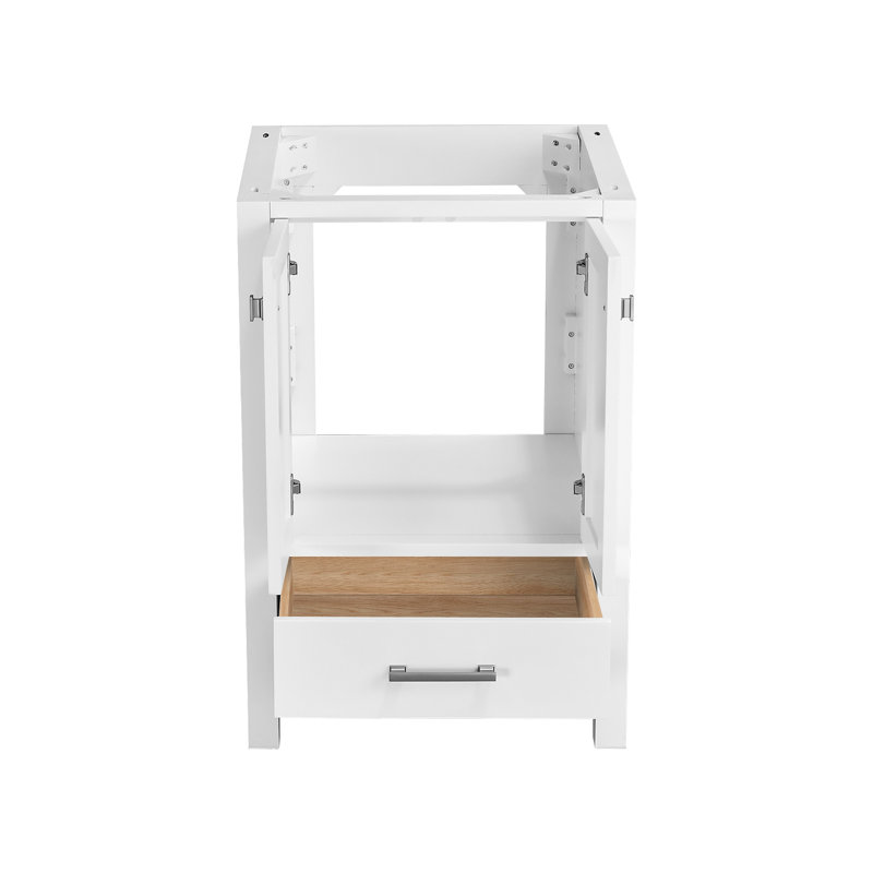 Meuble-lavabo autoportant avec cadre en bois massif 24 po, comptoir de meuble-lavabo autoportant avec lavabo 24 po, 24"