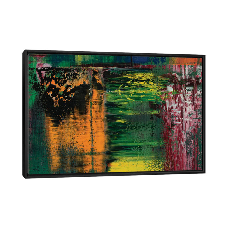 « santeria », reproduction sur toile, H 32 po x l 48 po x P 1,5 po, Toile avec cadre noir, Pas de tapis