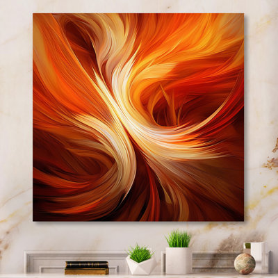 Orange Abstract Warm Fractal Design VI