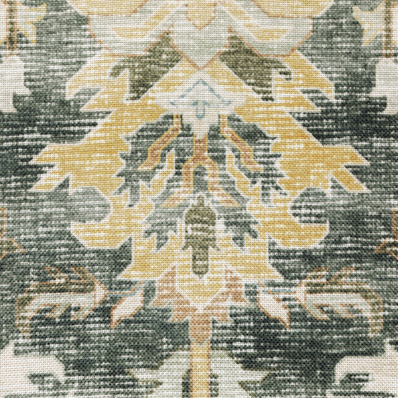 Brodin Machine Washable Performance Non-Skid Gray/Gold/Black/Ivory Rug Mat, Runner 2' x 8'