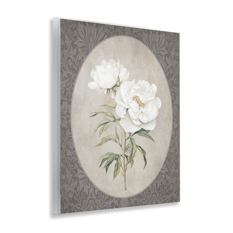 «Rose Duo on Oval», plaque murale imprimée par lettrage et doublure