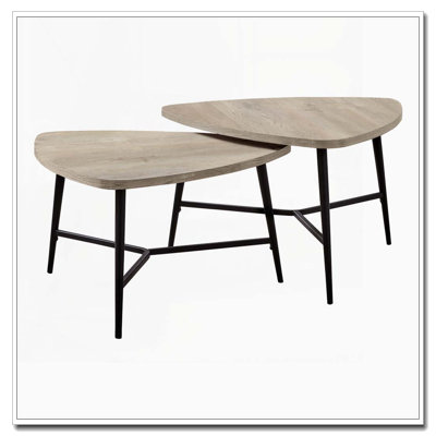 2-Piece Nesting Coffee Table Set Contemporary