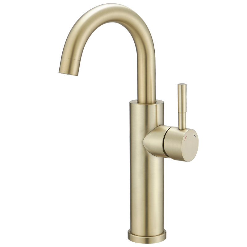 1 Single-handle Bathroom Faucet, Brushed Gold