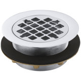 Kohler Round Shower Drain for Use with 2" Metal or Plastic Pipe, Gasket Included