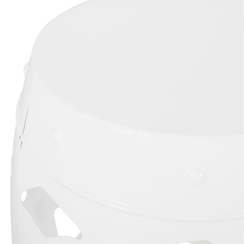 Table de bout en métal - Grand, Blanc