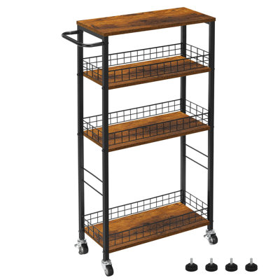 Narrow Mobile Utility Stand on Wheels