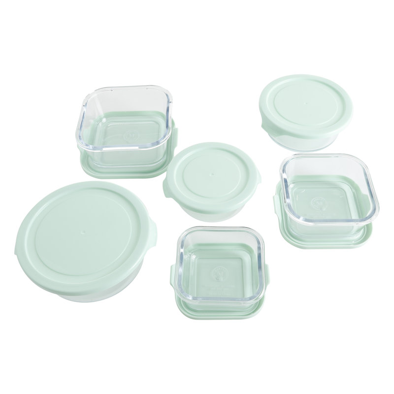 Martha Stewart 12-Piece Clear Glass Food Storage Container Set With Lids