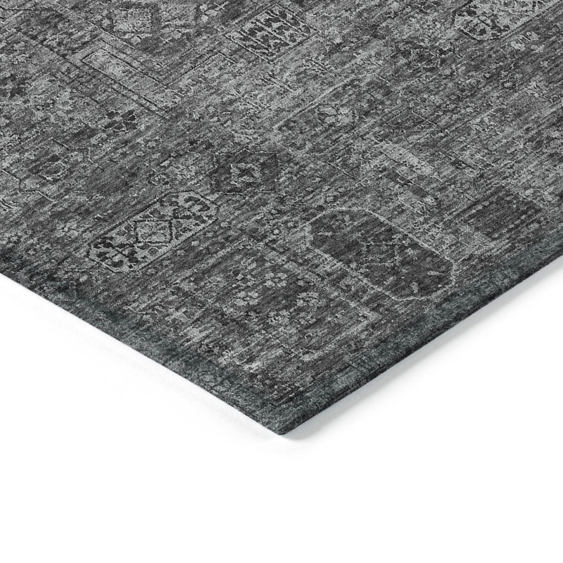Tapis intérieur / extérieur lavable à la machine Everlee, Rectangle 9 pi x 12 pi