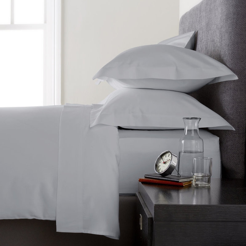 600 Thread Count Sateen Oxford Pillowcase, Grey