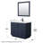 Miranda 42" Freestanding Single Bathroom Vanity with Cultured Marble Top with 34" Mirror-97924001-97924004-97924006