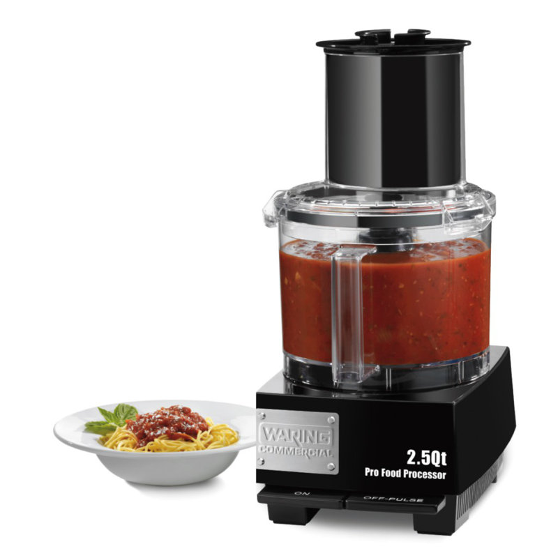 Waring 2.5 Quart Black Polycarbonate Commercial Food Processor