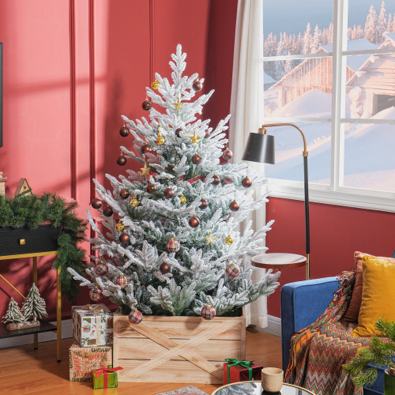 6ft Artificial Pine Christmas Tree - 795 Realistic Branches, Steel Base, Auto Open, Perfect for Home, Green