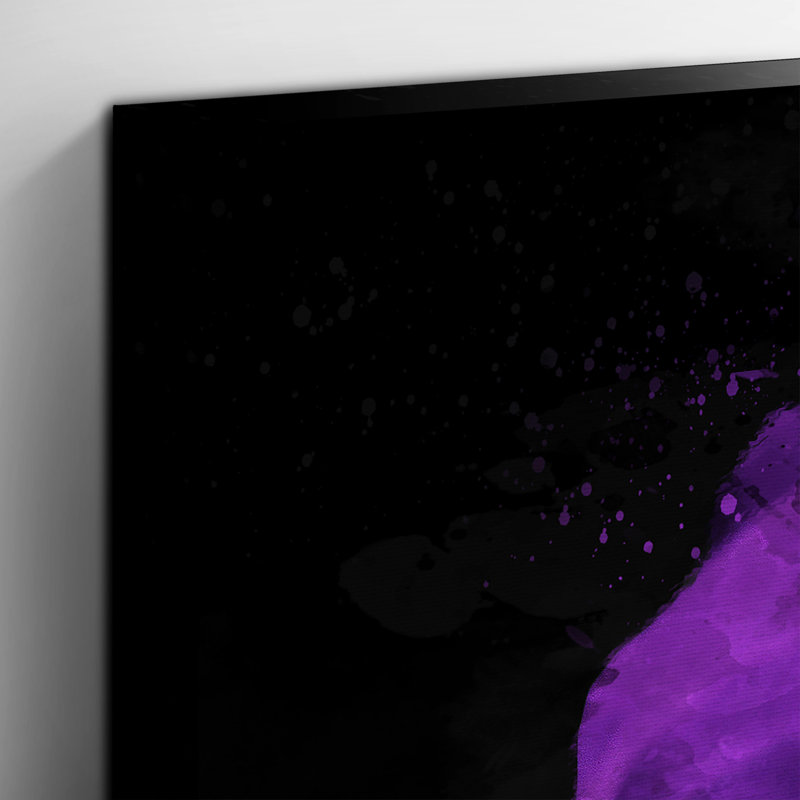 Flower Purple Rose 6 - Wrapped Canvas, 40cm H x 60cm W