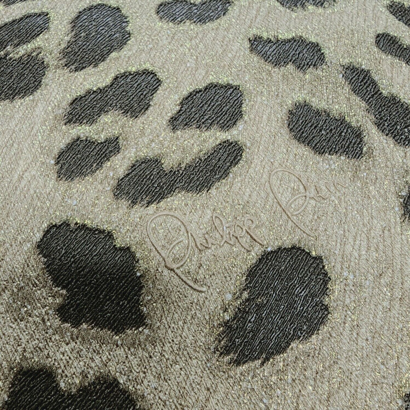 Papier peint Ormsby, Brun / bronze brun clair / or métallique