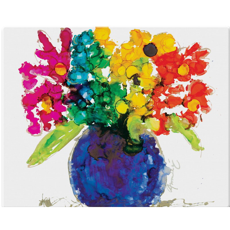 Vibrant Floral Tempered Glass Rectangular Cutting Board
