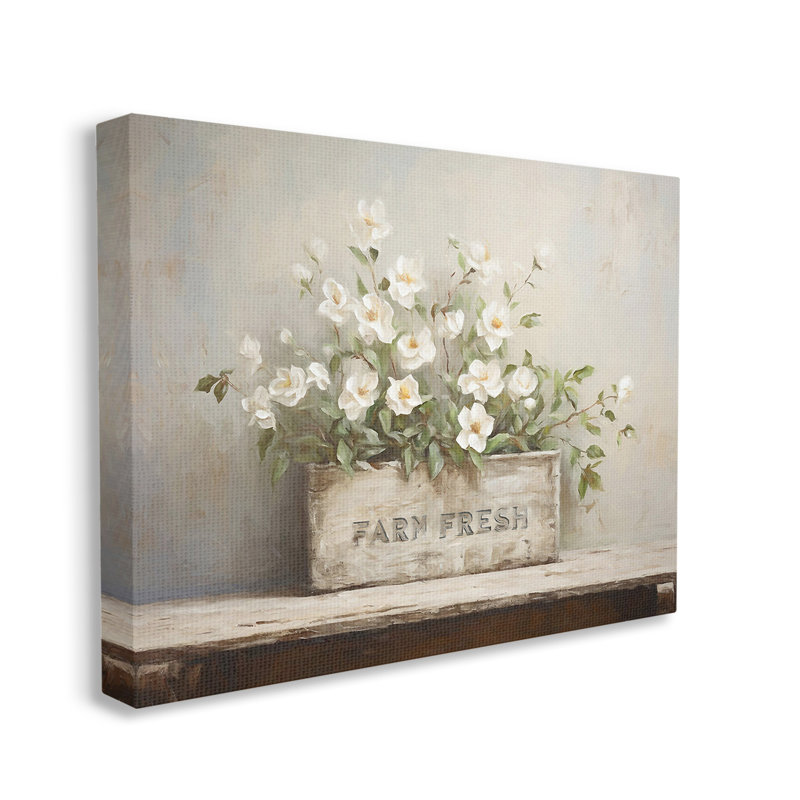 "Farm Fresh Flower Planter", art mural sur toile par Ramona Murdock, H 30 po x l 40 po