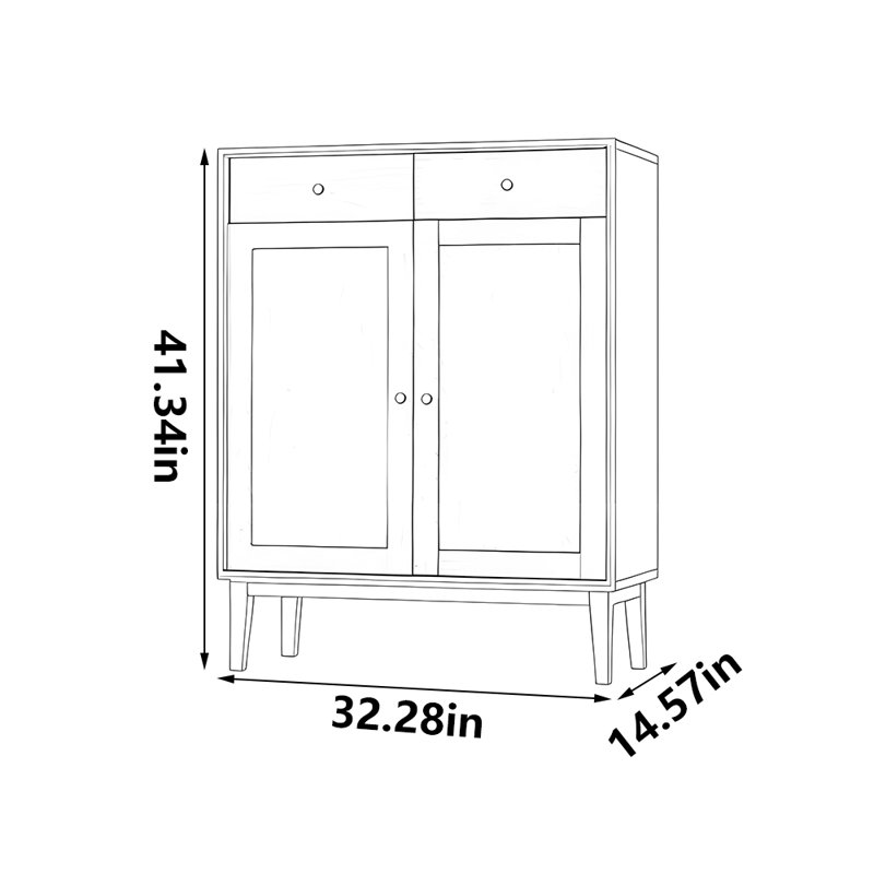 Armoire à chaussures moderne et simple, Bois brun foncé