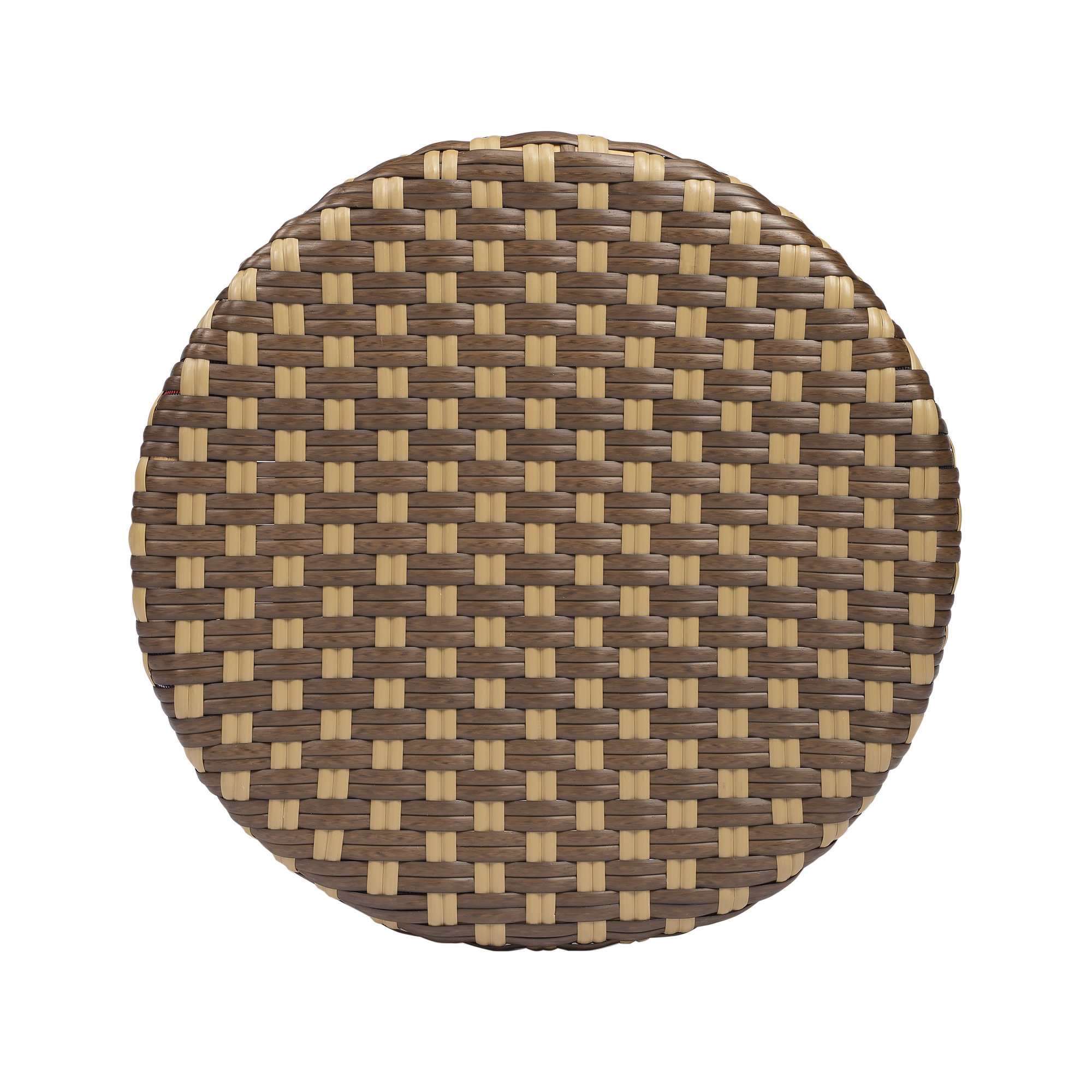 Alastair Bar & Counter Stool, Brown/Tan Dot/Natural Rattan Frame, Bar Stool (30" Seat Height)