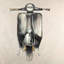 Small Black Moped - Motorcycle Framed Print for Home Decor
