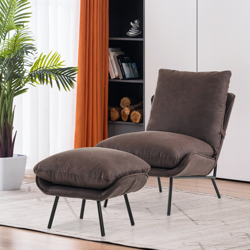 Méridienne l 28,7 po, Velours brun foncé
