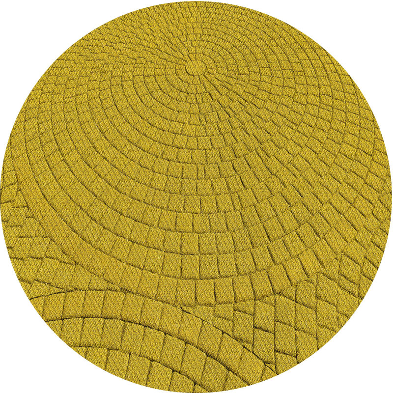 Geometric Indoor Rug, Round 8'