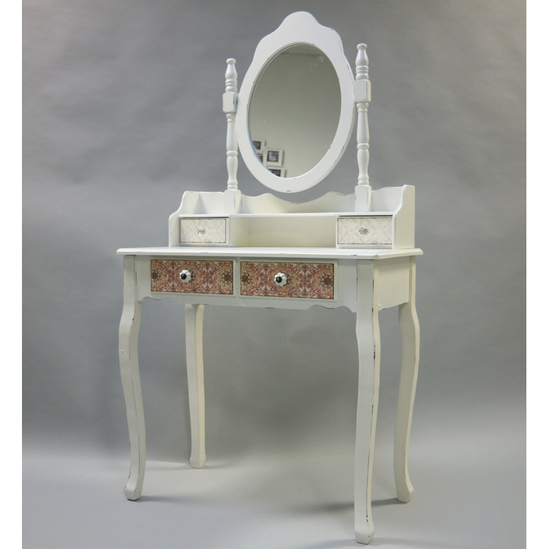 Paisley Dressing Table with Mirror