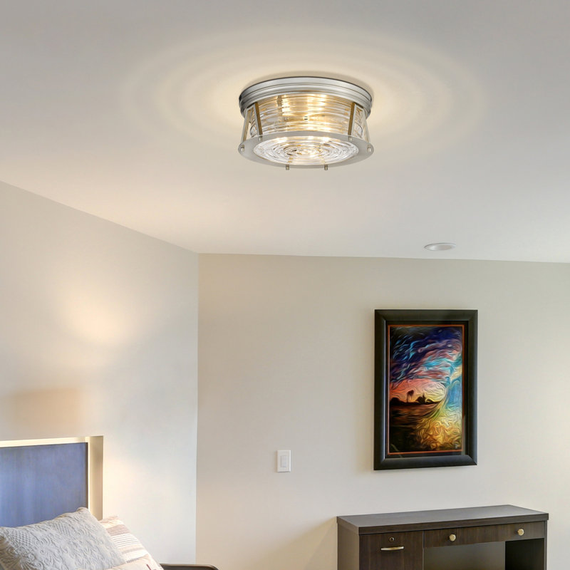 Plafonnier encastré 3 lumières 16 po Smithies, Nickel brossé
