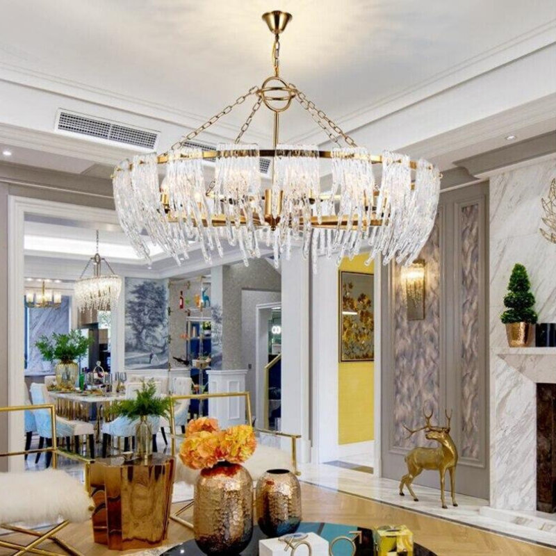 Boxborough 13 - Light Crystal Chandelier, 45cm H x 60cm W x 60cm D