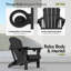 Ensemble de 6 chaises Adirondack pliantes, chaises de foyer, porte-gobelet, PEHD toutes saisons-1609451532