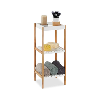 Solid Wood Freestanding Bathroom Shelves