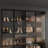 Closet System With Five Shelves And Light And Tempered Glass Door-240881523