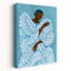 «Serene Woman», motif bleu, élégant portrait minimaliste moderne, paysage, art mural-2076187734