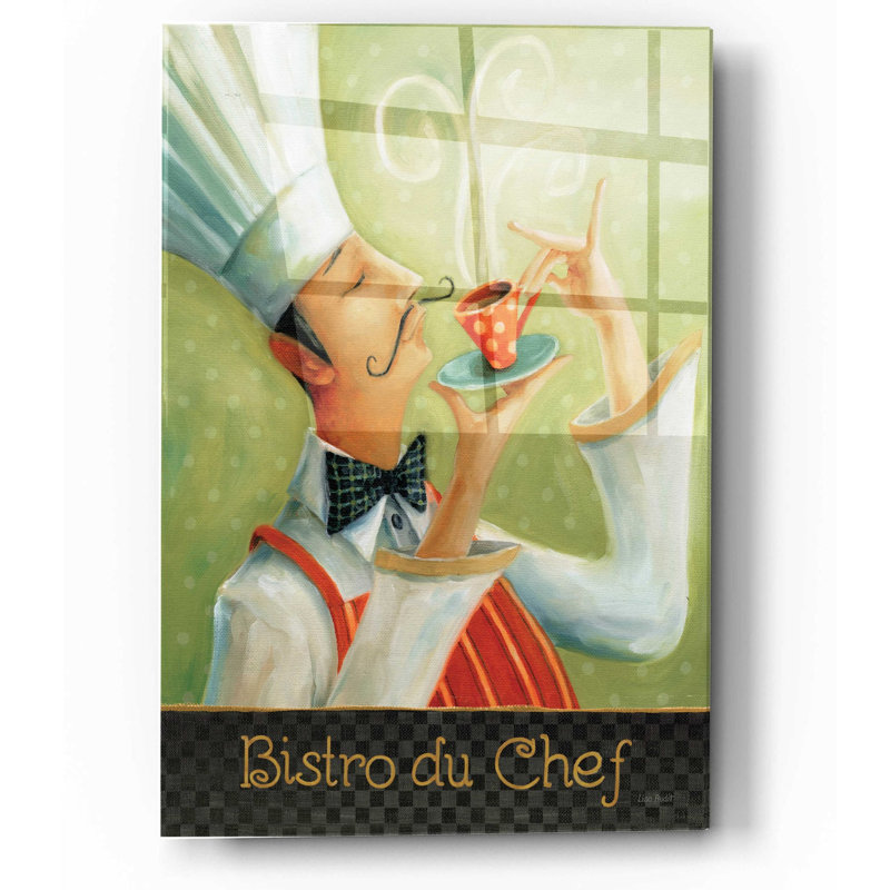«Cafe Mustache I» par Lisa Audit, art mural en verre acrylique, H 16 po x l 12 po x P 0,13 po
