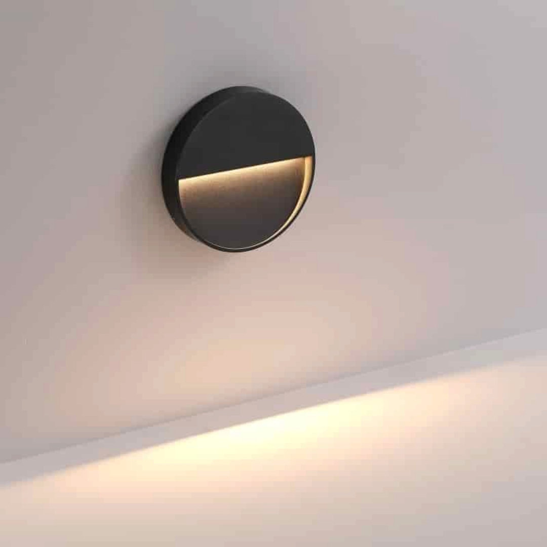Rackhams Black 6 Watt Surface Flush Mount Wall Sconce - Image 2