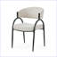 Chaises de salle à manger rembourrées Mid-Century avec pieds en métal-1780129496