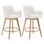 Swivel Yes Upholstered Bar Stool with Solid Wood Frame-1631675691