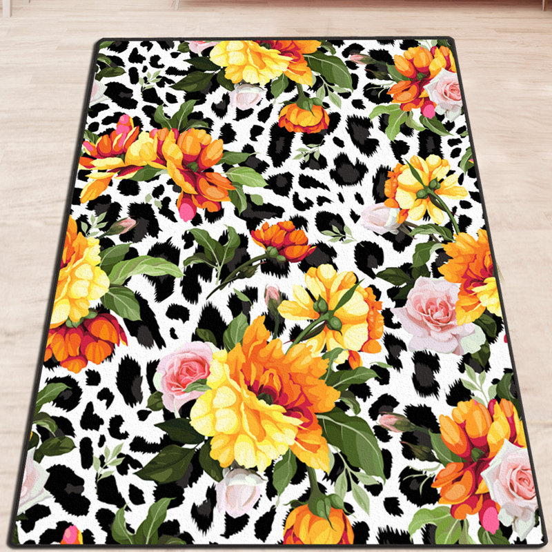 Premium Hall Carpet (4.9 x 6.6 ft), 100% Polyester, 0.2 in Pile Height | Antibacterial, Non-Slip Underside | Machine Washable, Durable & Easy Care, Perfect for Living Room or Entryway Decor