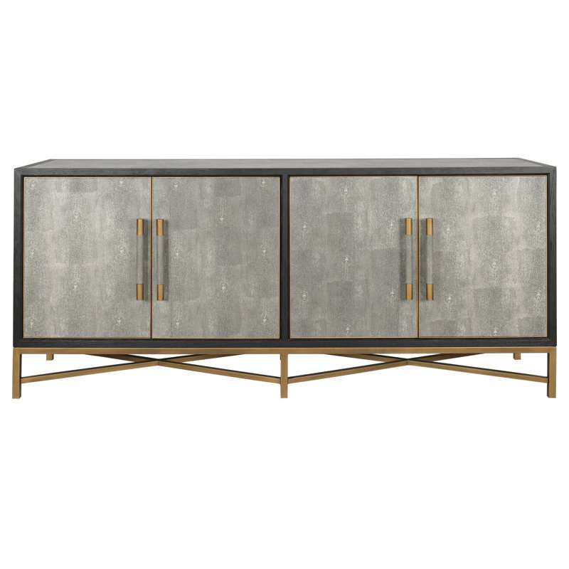Buffet en bois Meera, Gris